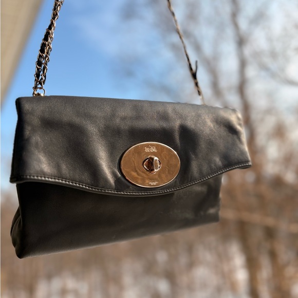 Vintage Coach Turnlock Clutch | Unbranded Chain | 1990s | Great Condition - Picture 4 of 12